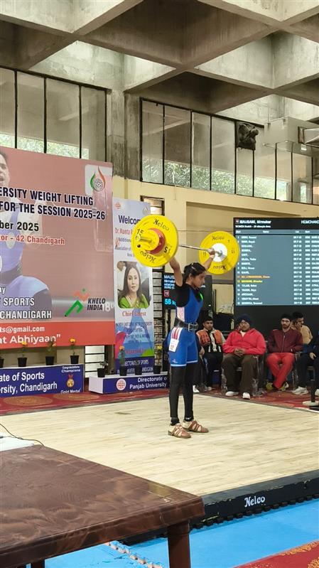 SELECTION IN ALL INDIA WEIGHTLIFTING OF BA FIRST SEM STUDENT 