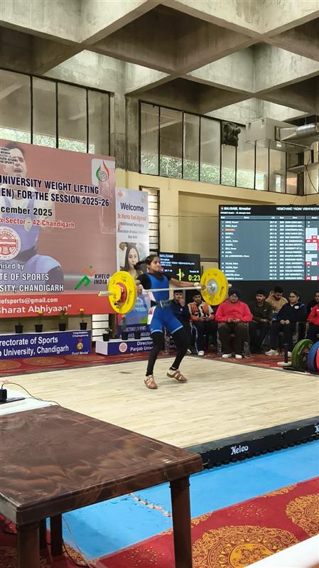 SELECTION IN ALL INDIA WEIGHTLIFTING OF BA FIRST SEM STUDENT 