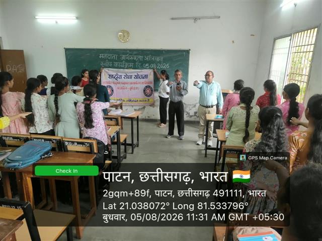 Govt. Chandulal Chandrakar Arts & Science College, Patan - sveep - Matdata jagrukta karykram 